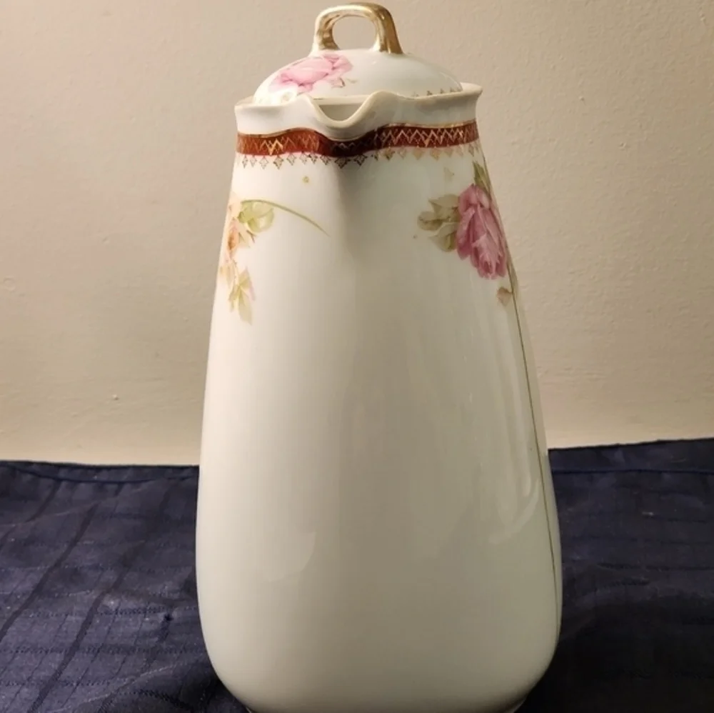 Bavaria LDBC China Tea Pot Pink‎ Roses Gold Gilt